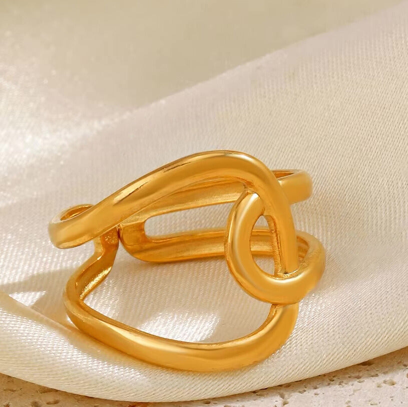 Statement Interlinked Cuff Ring