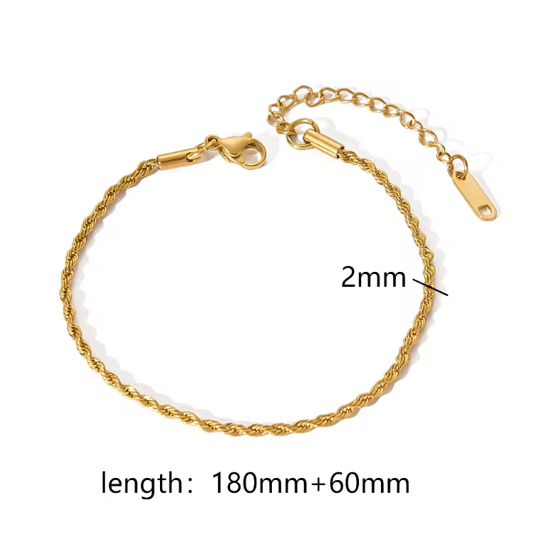 Twisted Rope Chain Bracelet