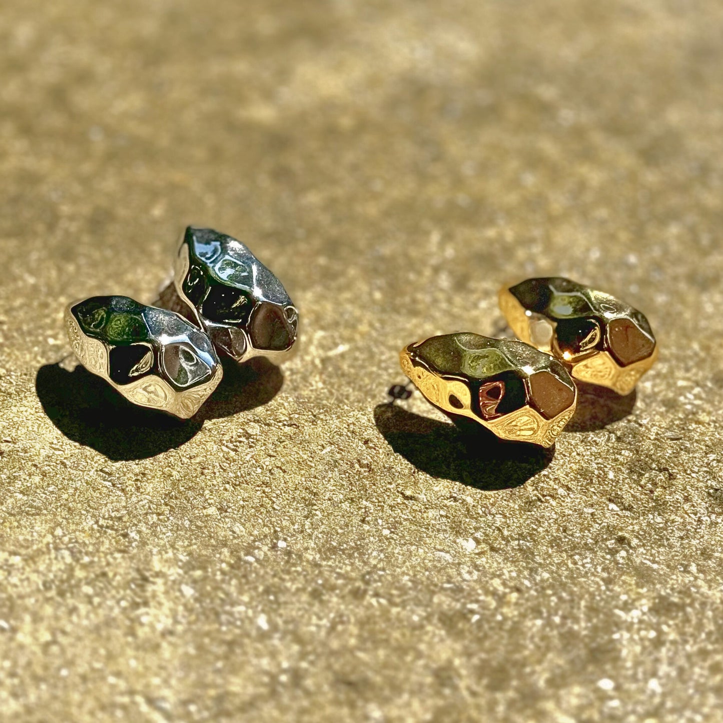 Sculpted Dewdrop Studs