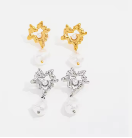 Pearl Charm Studs