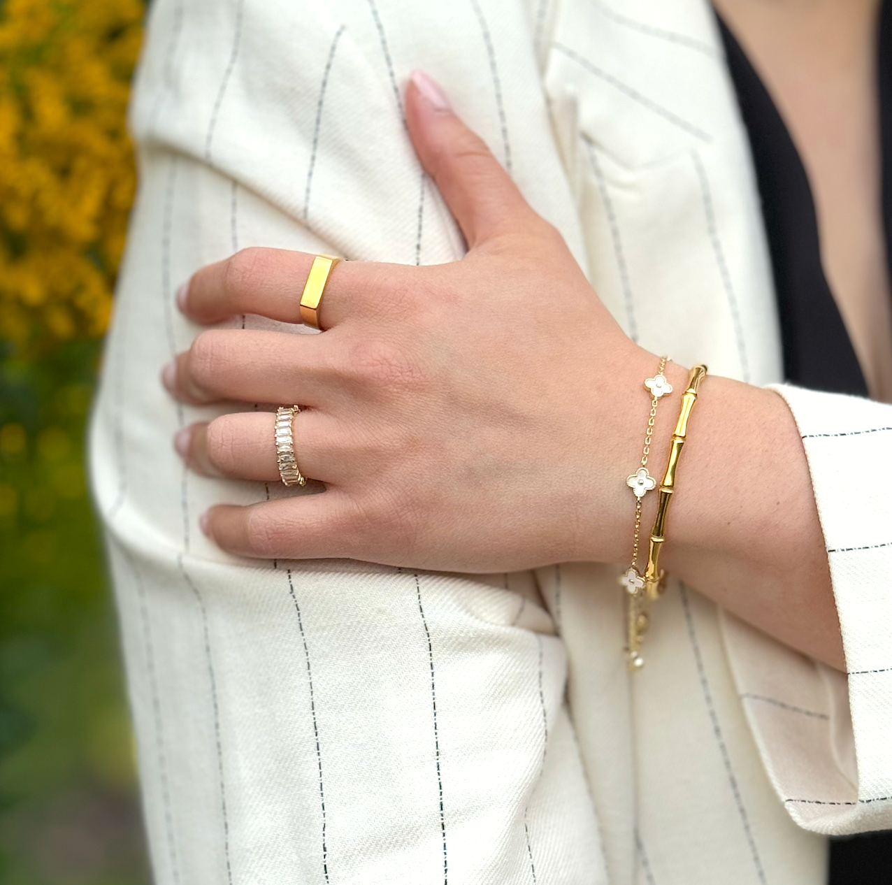 Zircon Infinity Cuff Ring