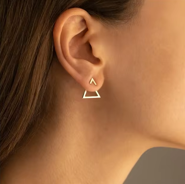 Triangle Ear Jacket Studs