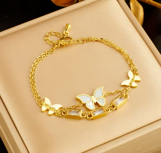 Butterflies Charm Bracelet