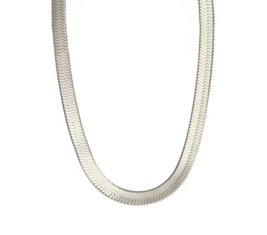 Flat Herringbone Chain Necklace