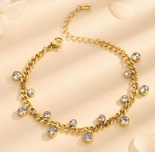 Rhinestone Chain Bracelet