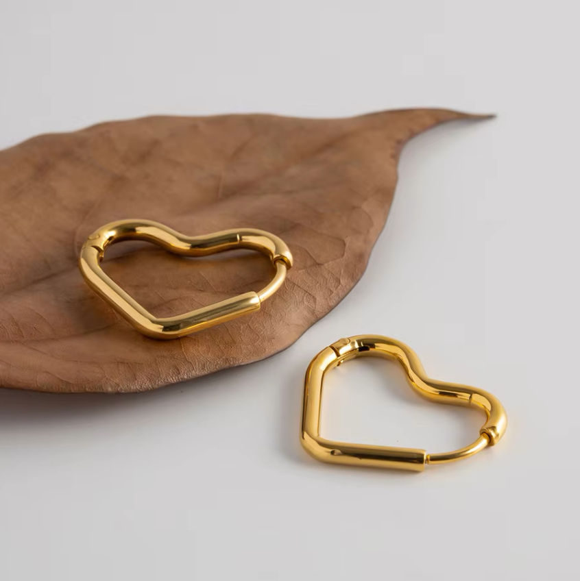 Heart Hoop Earrings