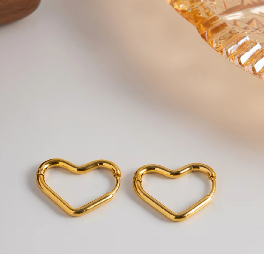 Heart Hoop Earrings