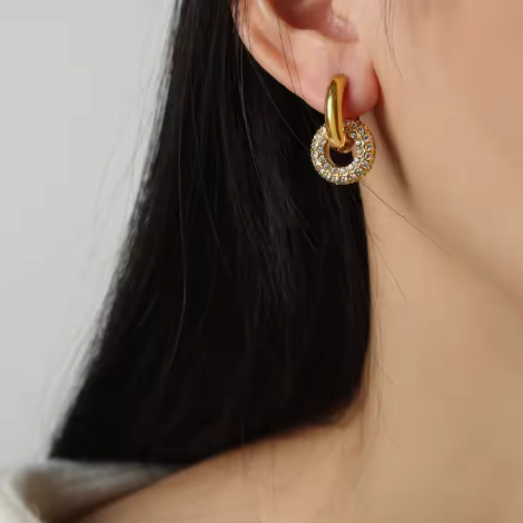 Qing Double Hoops Earrings