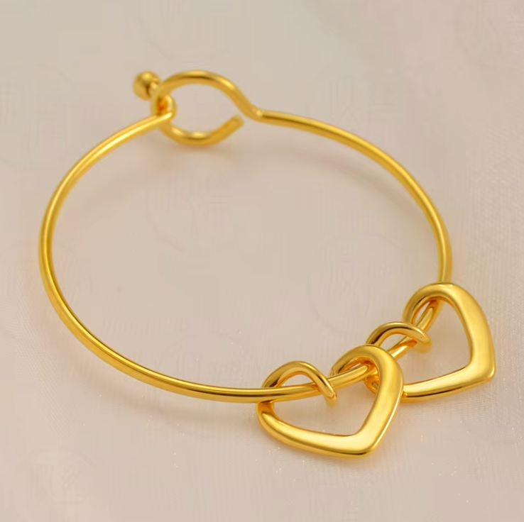 Golden Heart Duo Bangle