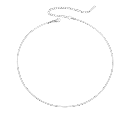 Flat Herringbone Chain Necklace