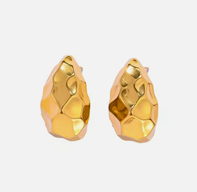 Sculpted Dewdrop Studs