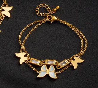 Butterflies Charm Bracelet