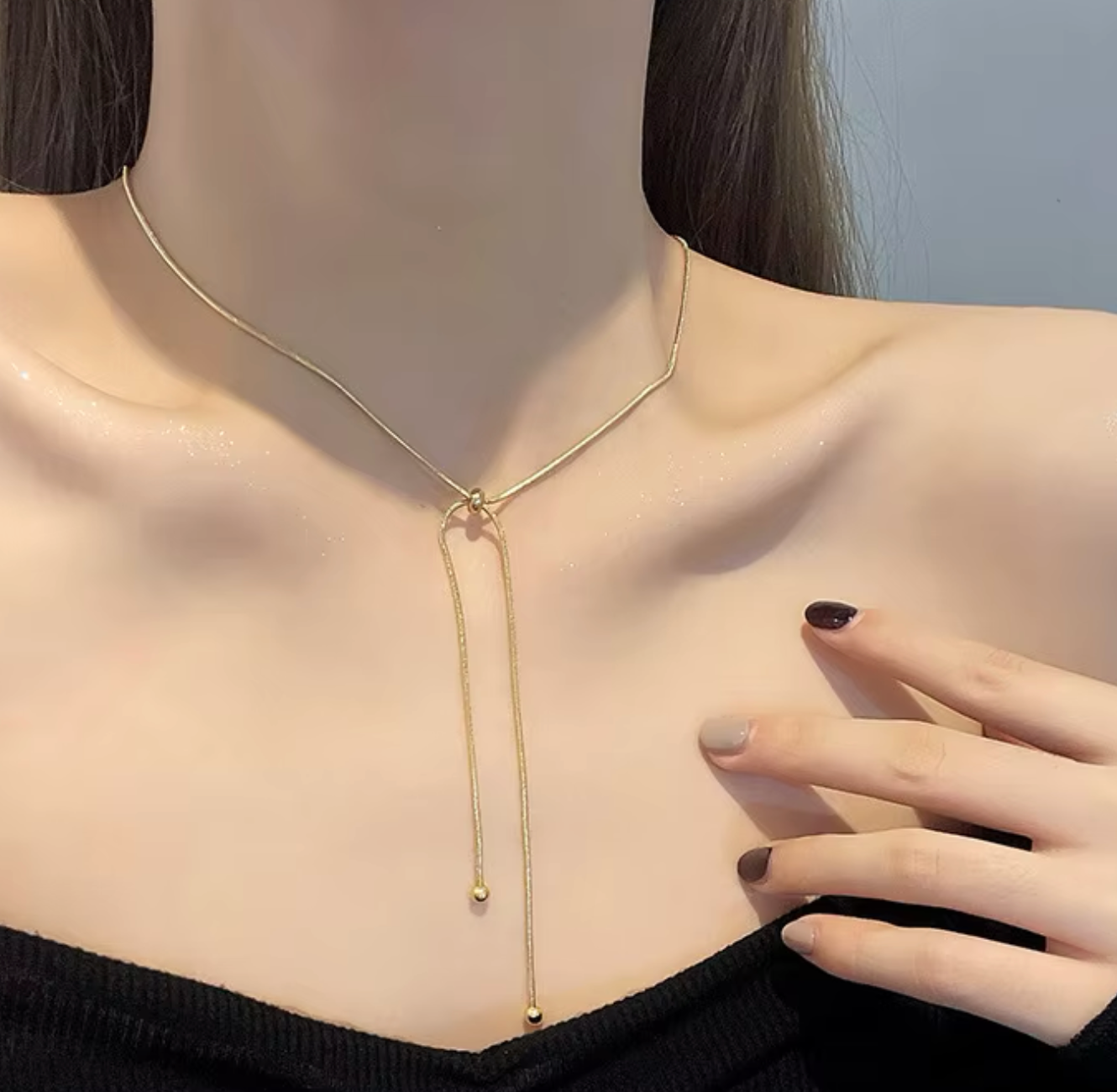 Sleek Drop Necklace