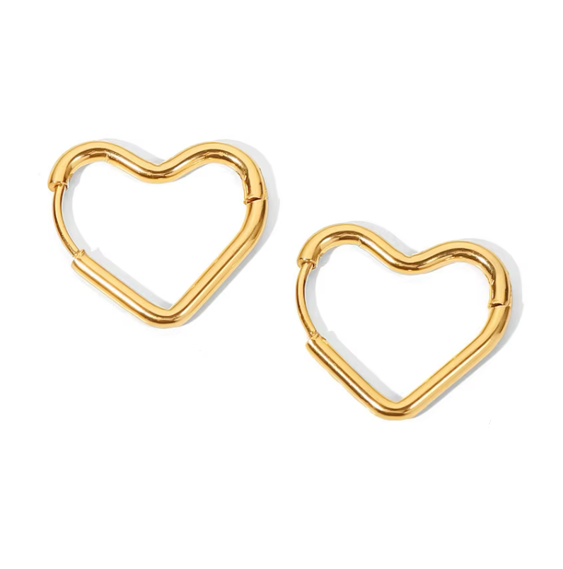 Heart Hoop Earrings