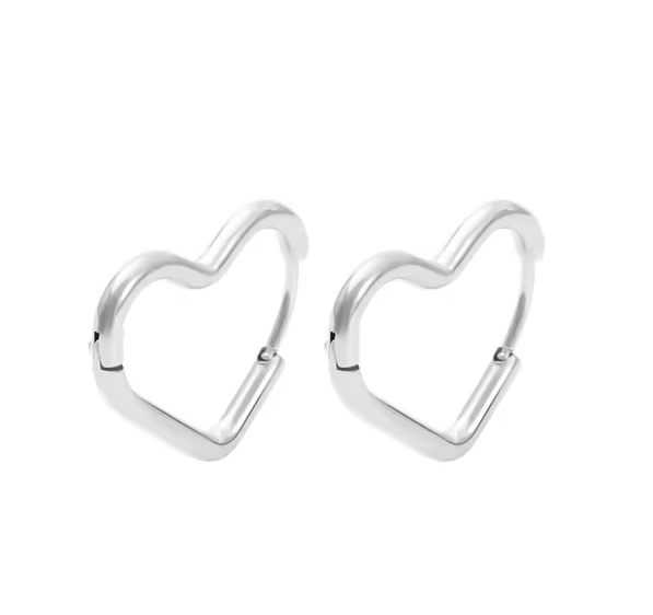 Heart Hoop Earrings